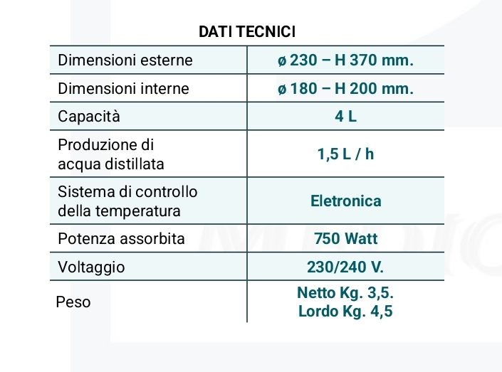 Easy Water caratteristiche